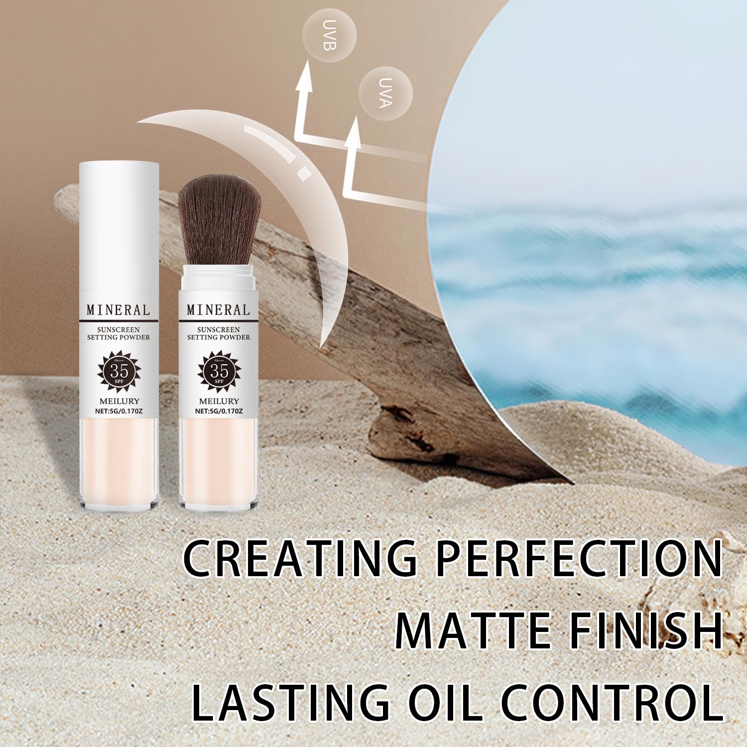 Meilury oil-control feature helps reduce shine and balance skin texture