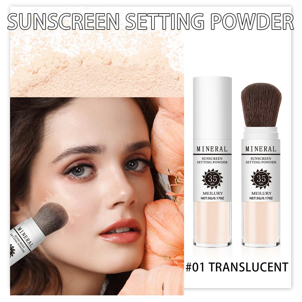 Meilury setting powder brush system ensuring precise powder application