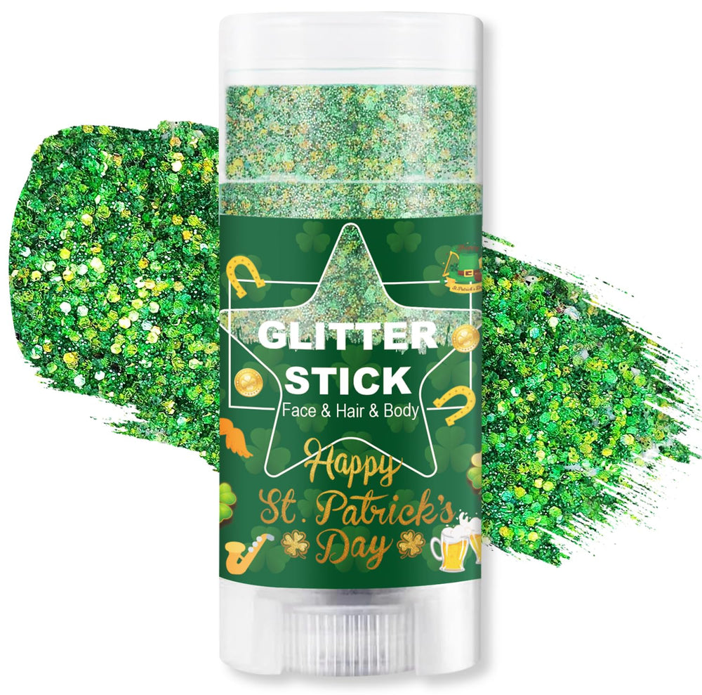 Meilury St Patrick's Day glitter stick on body for vibrant sparkle