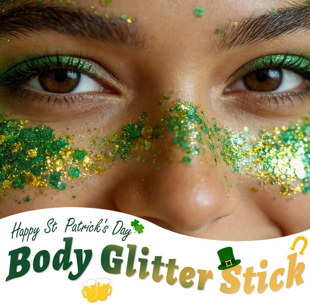 Meilury glitter stick on face highlights dramatic color-shifting shine