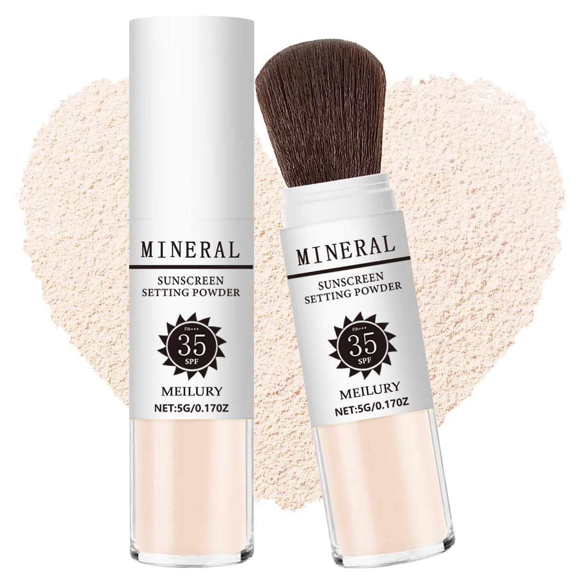 Meilury Sunscreen Setting Powder SPF 35 compact delivering a matte finish and oil control