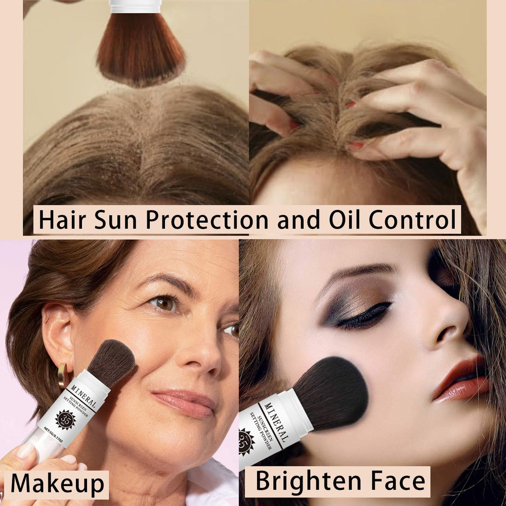 Meilury translucent powder for face and scalp blending invisibly with skin tone