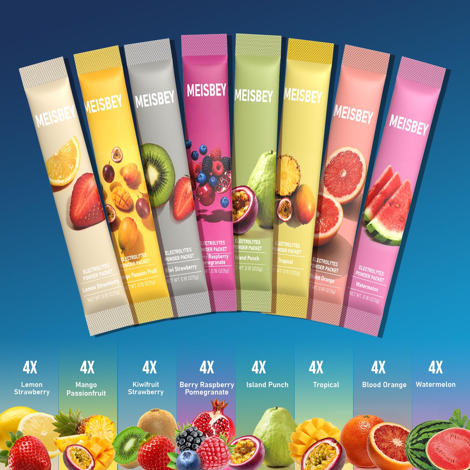 Meisbey electrolyte powder watermelon stick offers cooling hydration after activity.