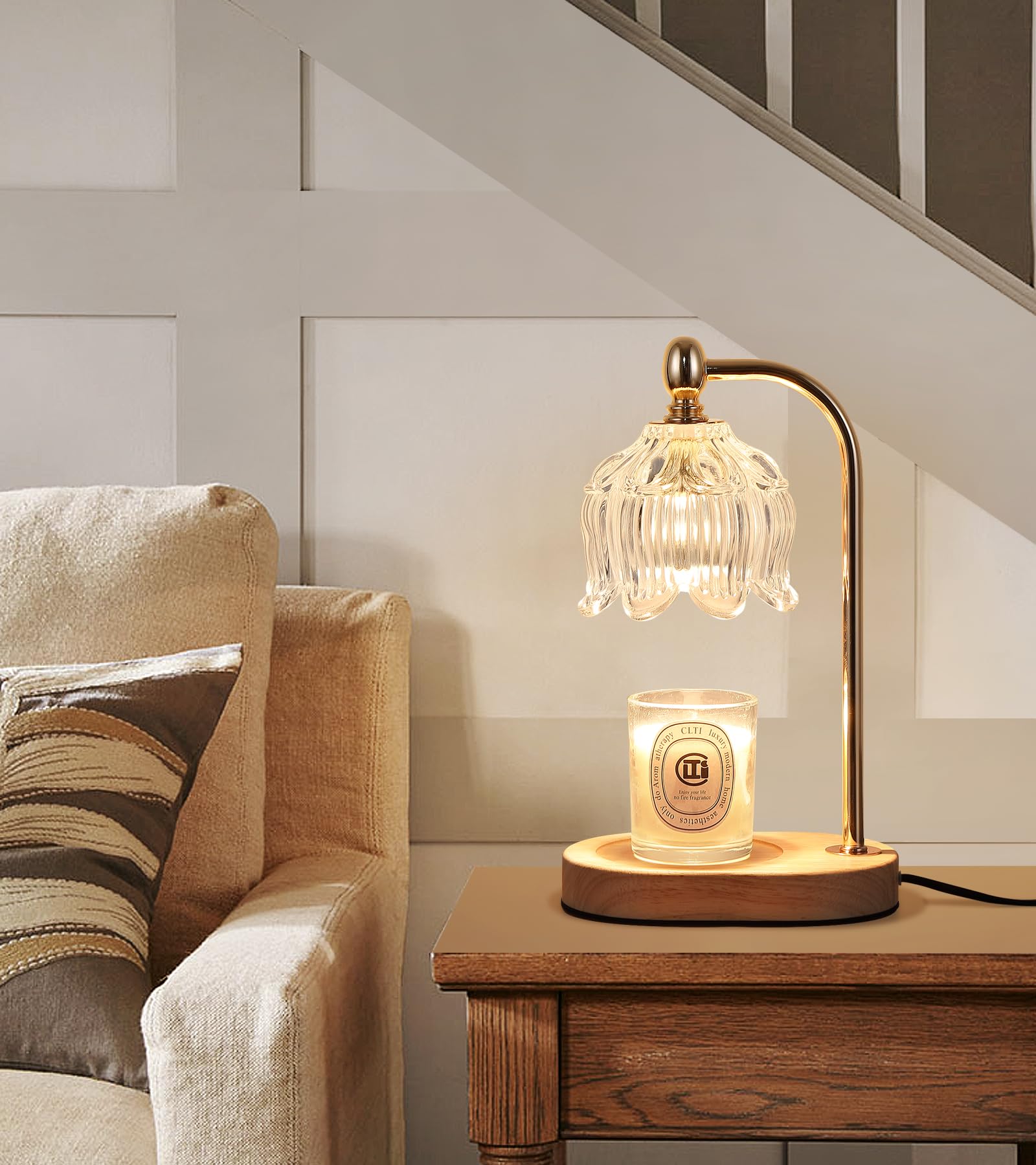 Flexible timing settings on MEIXISUE candle warmer lamp for melt control.