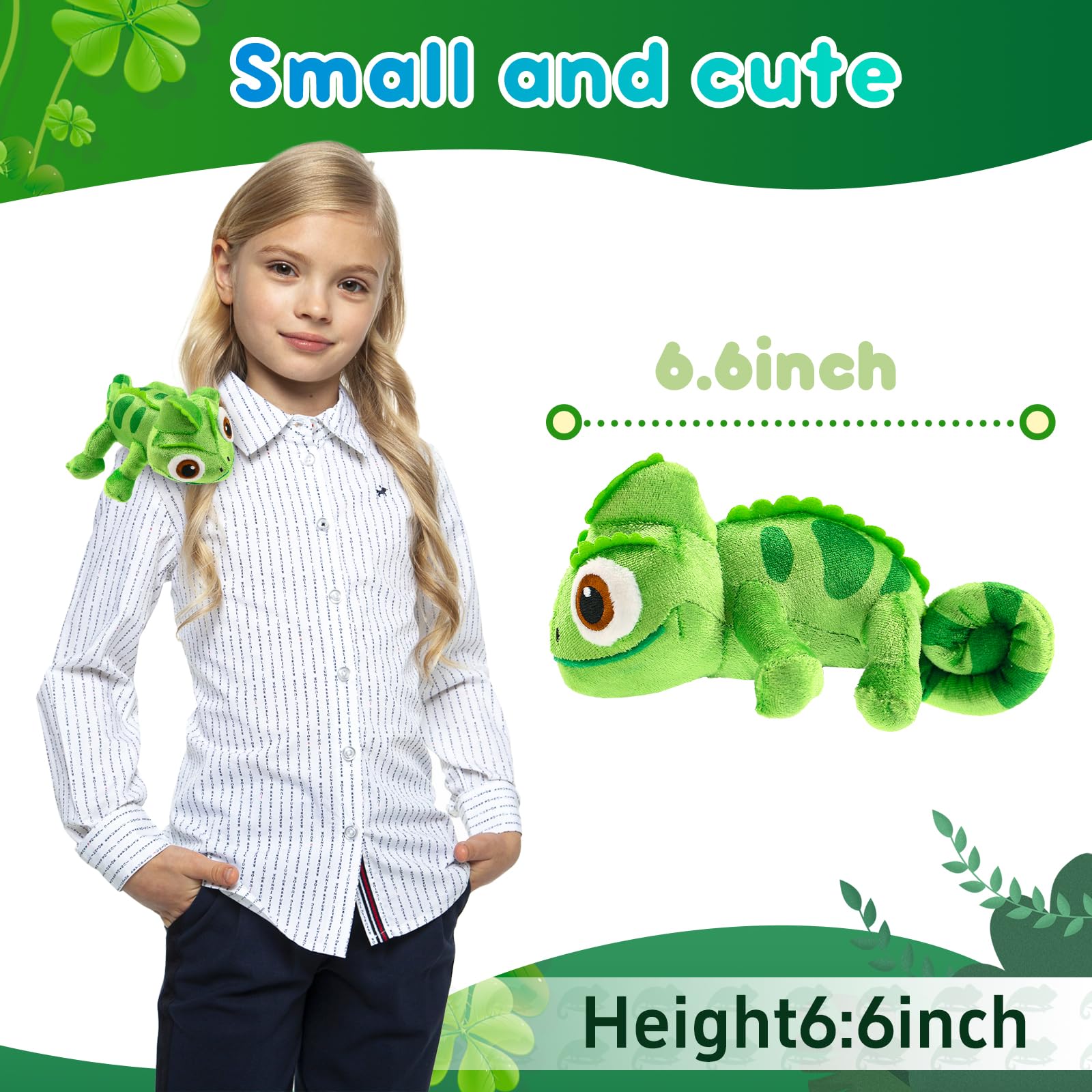 Mejglrc chameleon plush eyes enhance character detail for cute costumes.