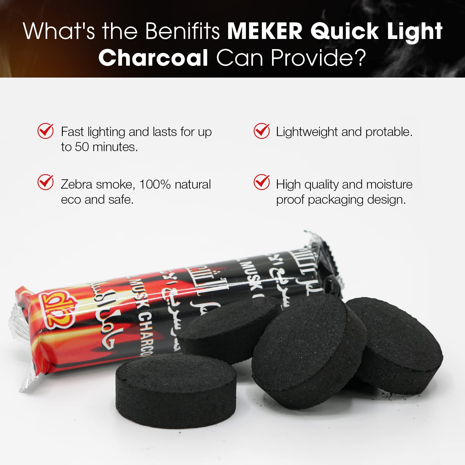 MEKER charcoal burner setup for incense and spa ambiance.