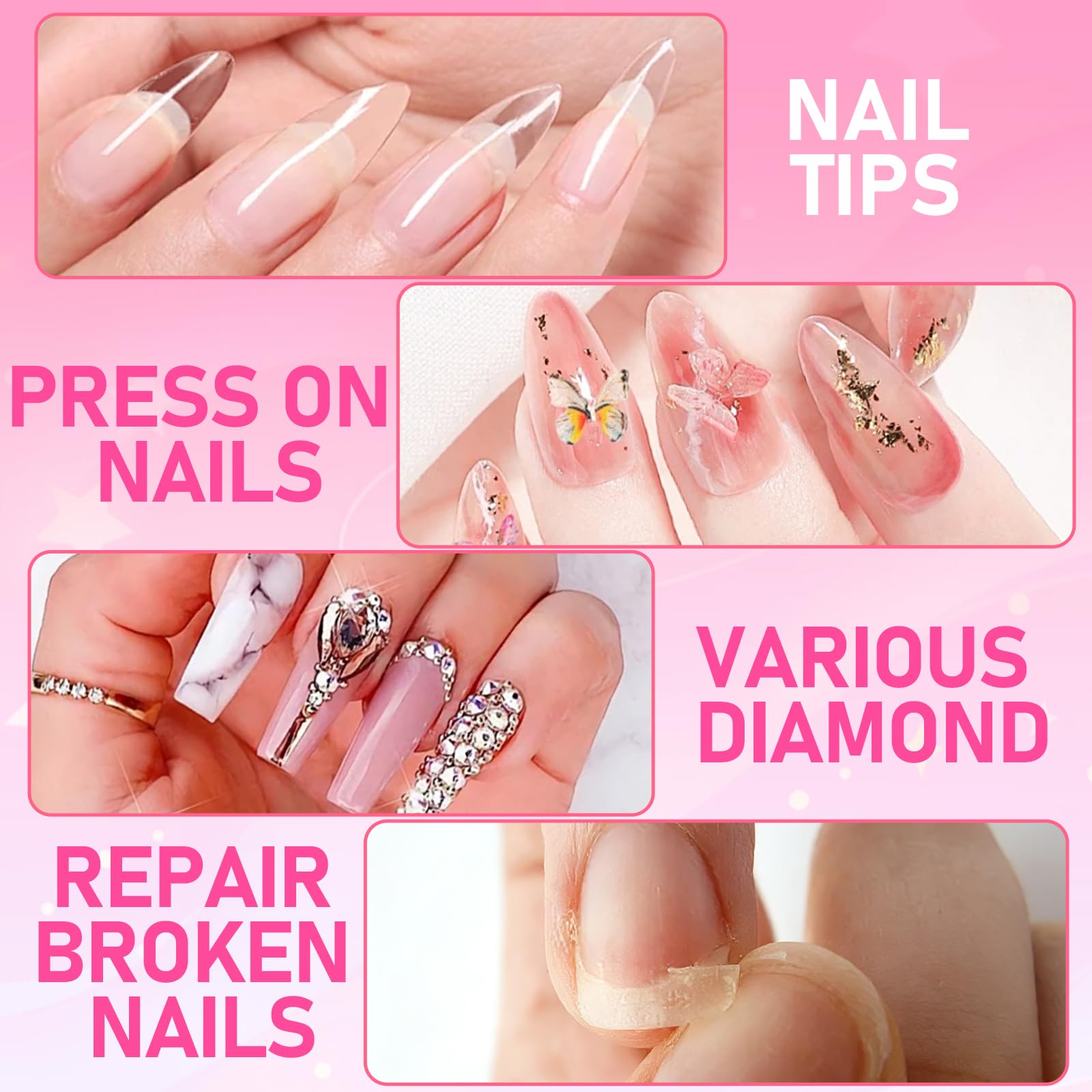 MEKK Nail Glue supports quick repairs for broken nails