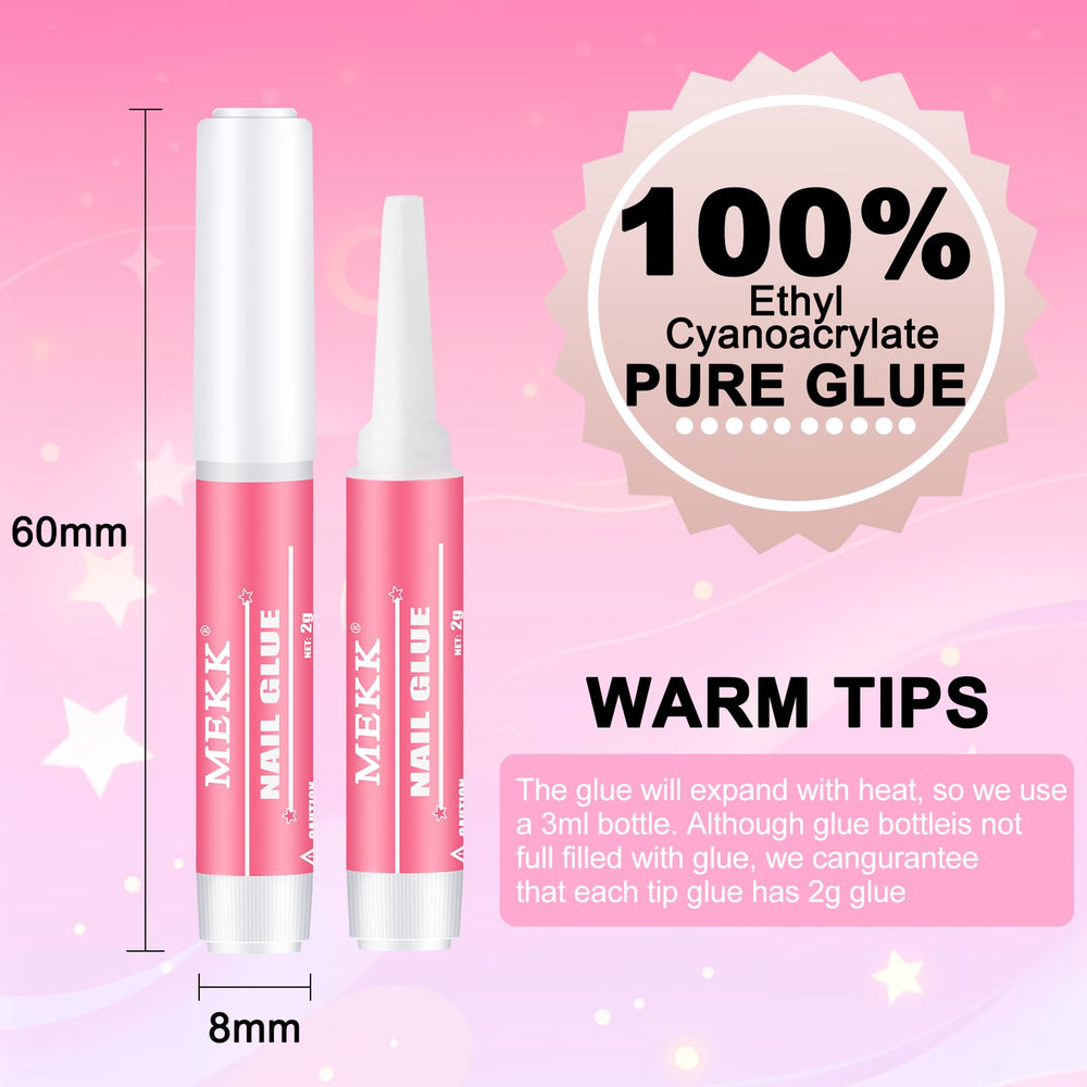 MEKK Nail Glue strong adhesion for long-lasting nail tips