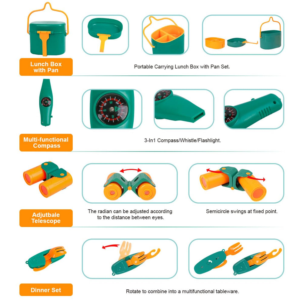 Meland 2-in-1 pretend hatchet with knife sparks creative outdoor roleplay.