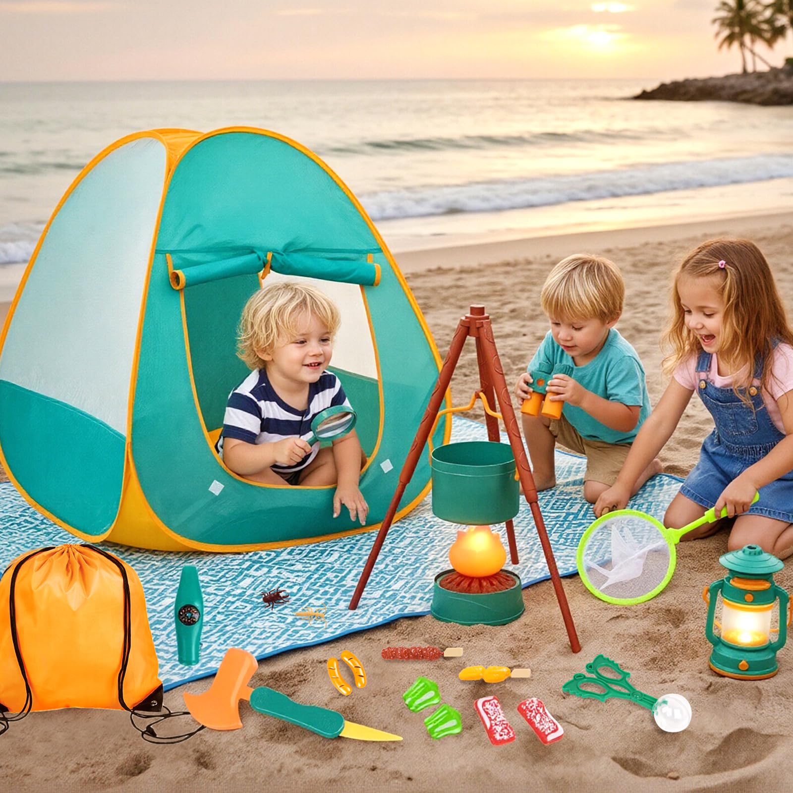Meland portable lunch box keeps toys organized for on-the-go play.