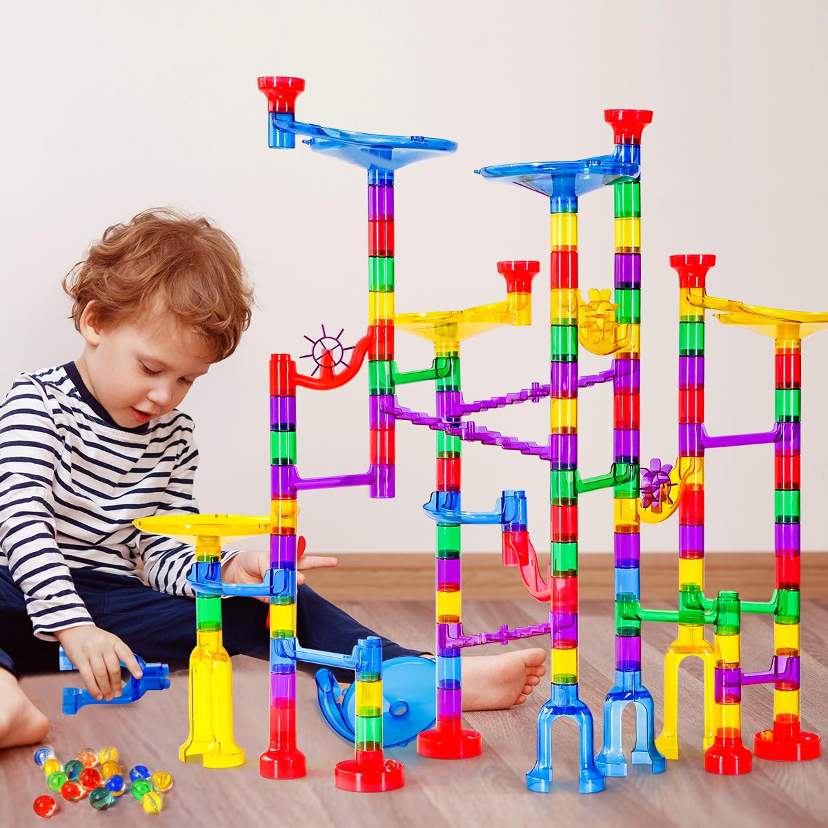 Meland Marble Run safe ABS material with smooth edges for kids.