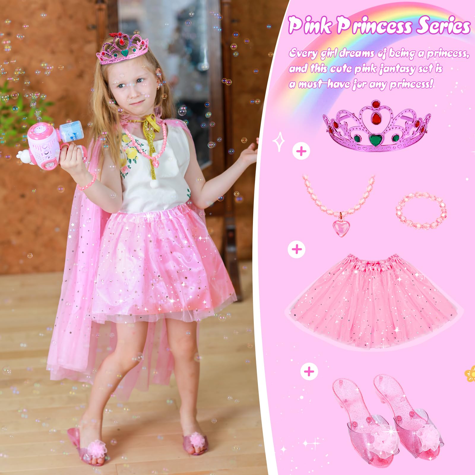 Meland princess skirts layered with sparkle for twirling fun