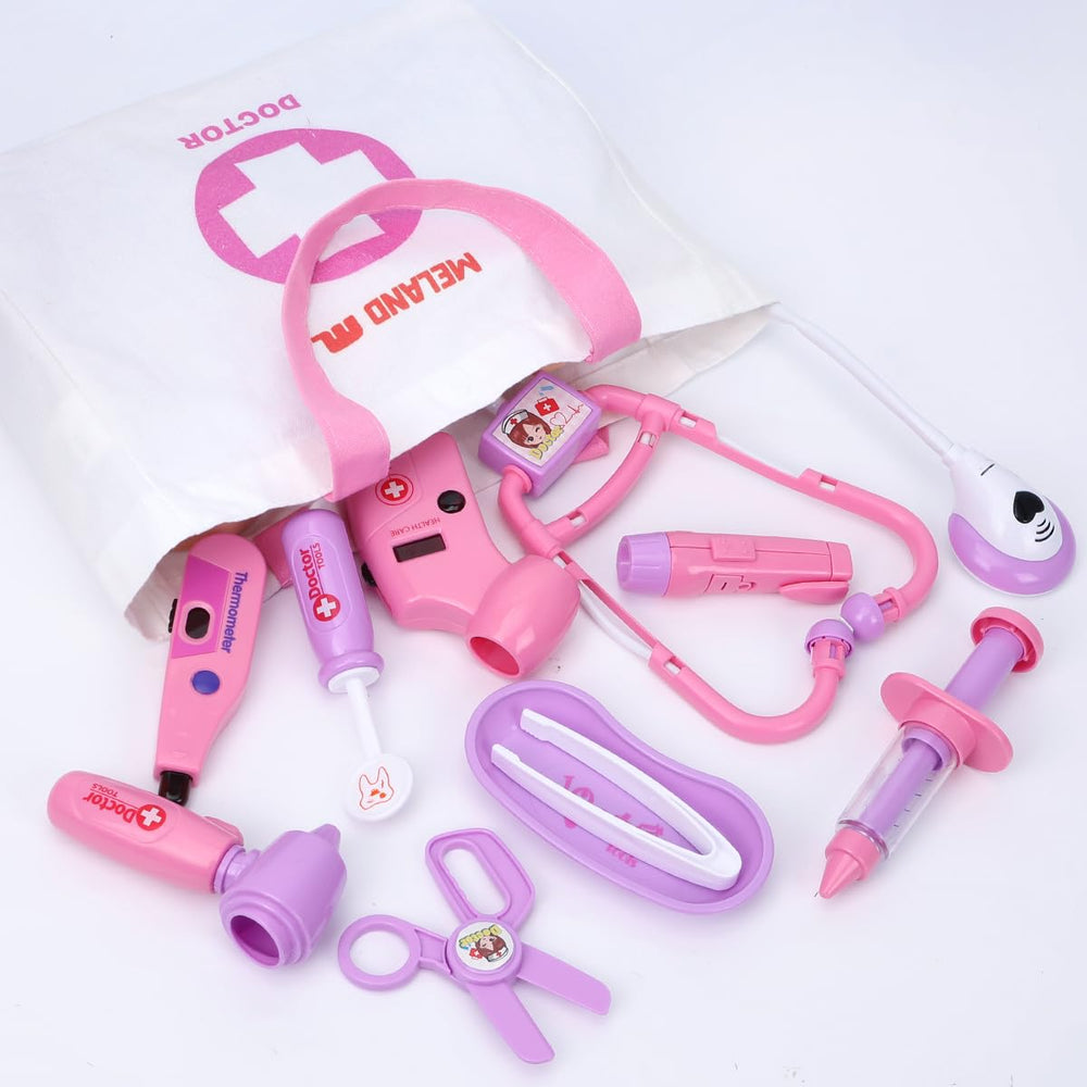 Meland doctor accessories complete cute dress-up for classroom play.