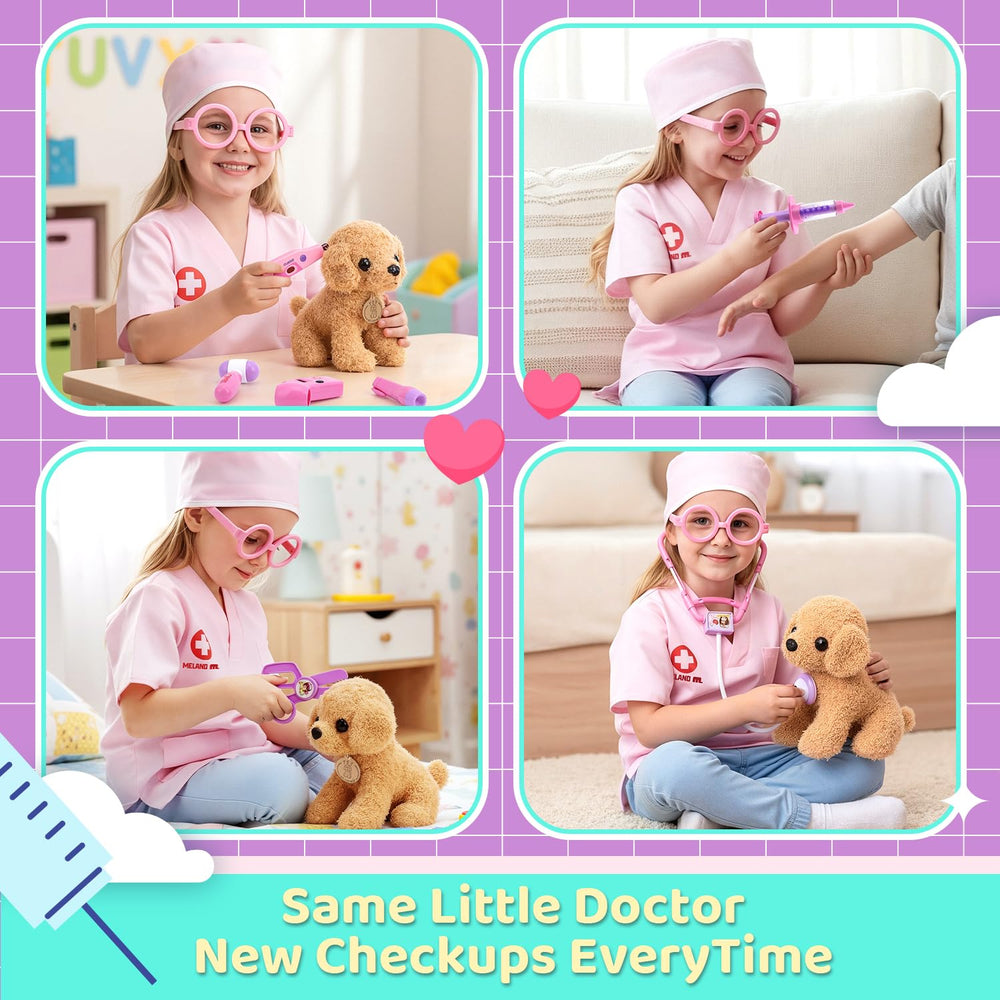 Meland syringe prop enhances realistic pretend patient care.