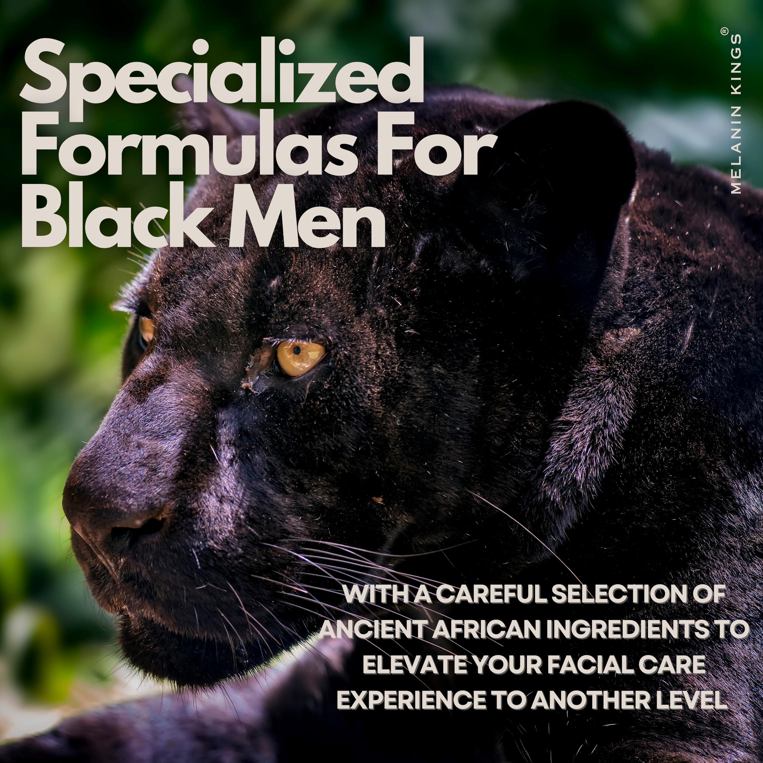Melanin Kings beard balm frizz control visible on styled beard