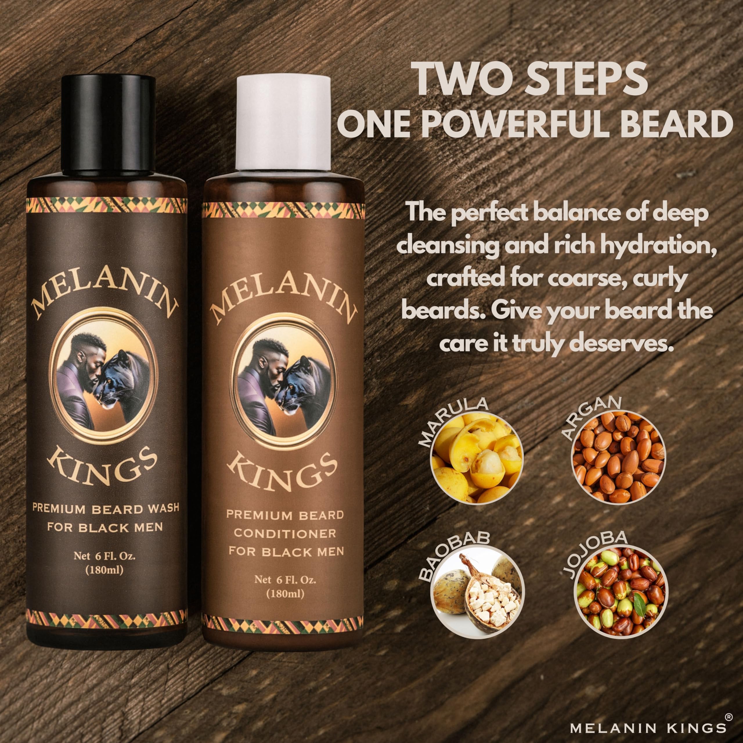 Melanin Kings Conditioner being applied, detangles and softens dry curls.