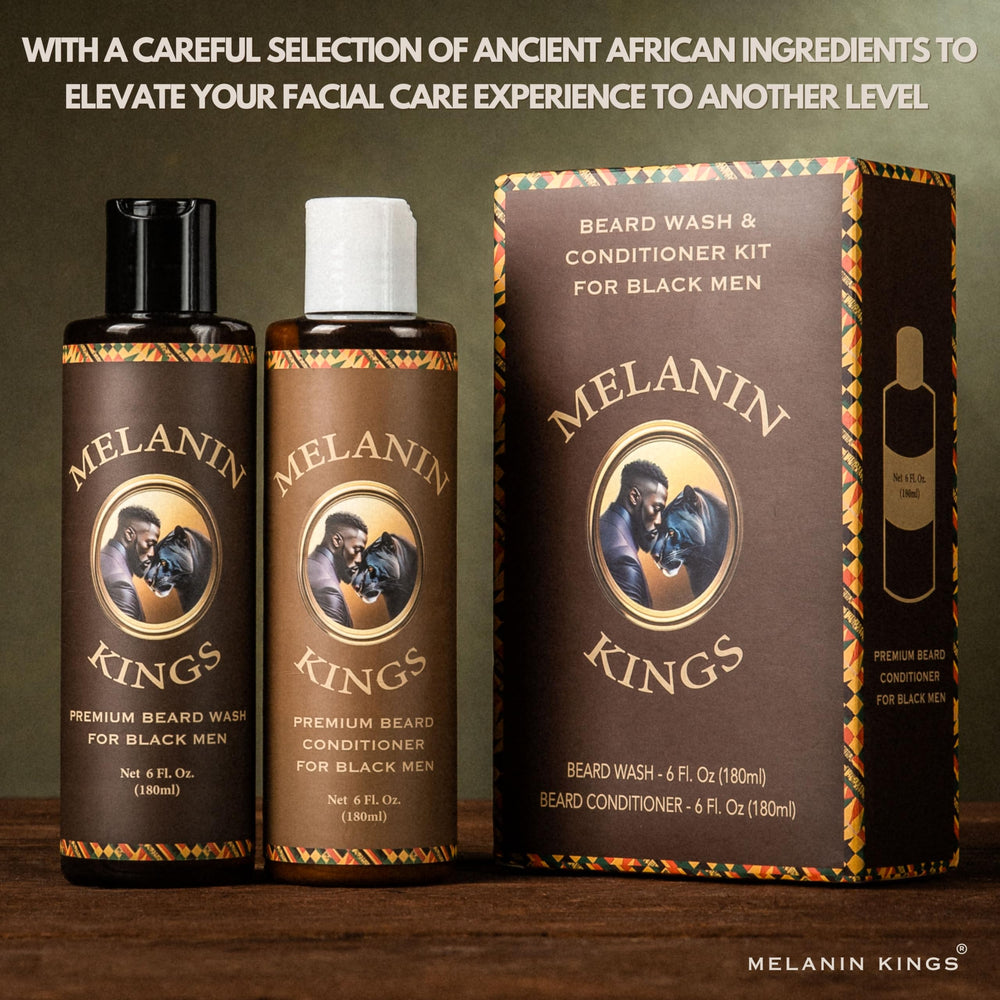 Creamy lather of Melanin Kings Beard Wash deep cleans coarse beard fibers.