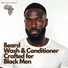Melanin Kings Beard Wash with pump, easy daily use for clean, hydrated beard.
