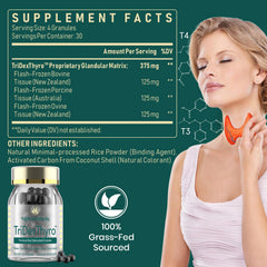 Meliorantheris TriDexThyro raw desiccated thyroid shows natural ingredients.