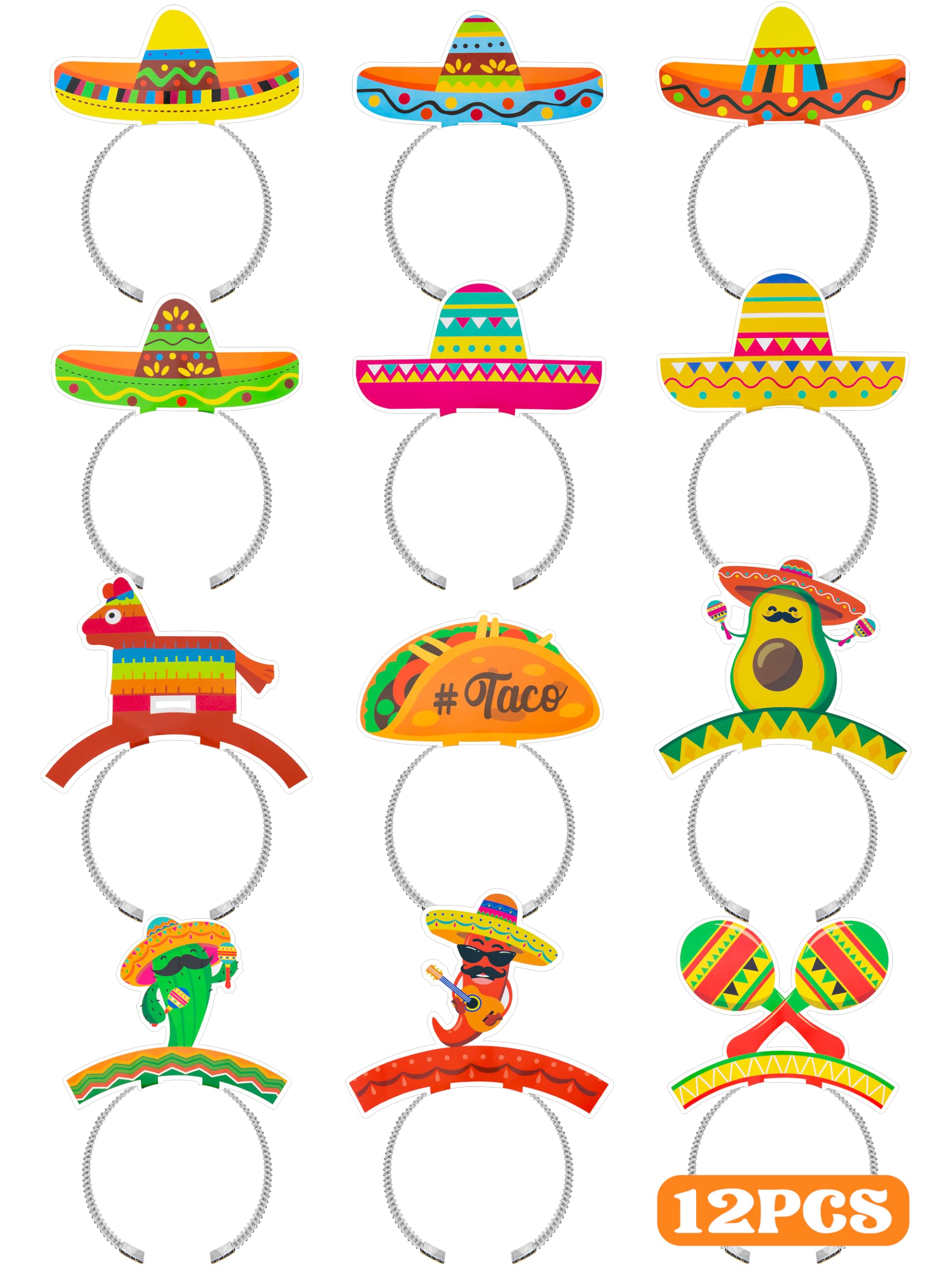 Melisheer colorful sombrero headband design adds festive flair for Mexican-themed parties.