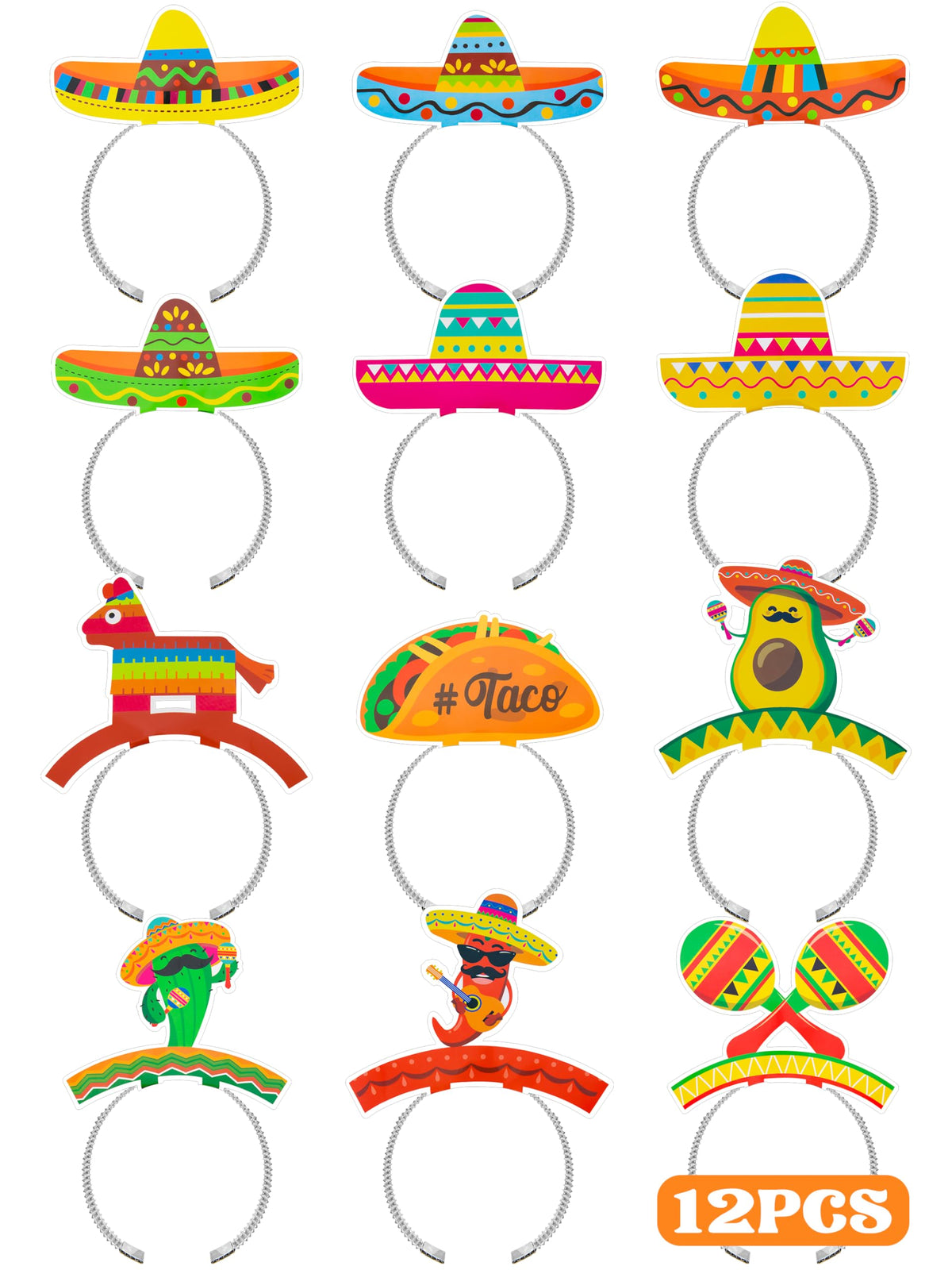 Melisheer colorful sombrero headband design adds festive flair for Mexican-themed parties.