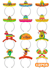 Melisheer colorful sombrero headband design adds festive flair for Mexican-themed parties.