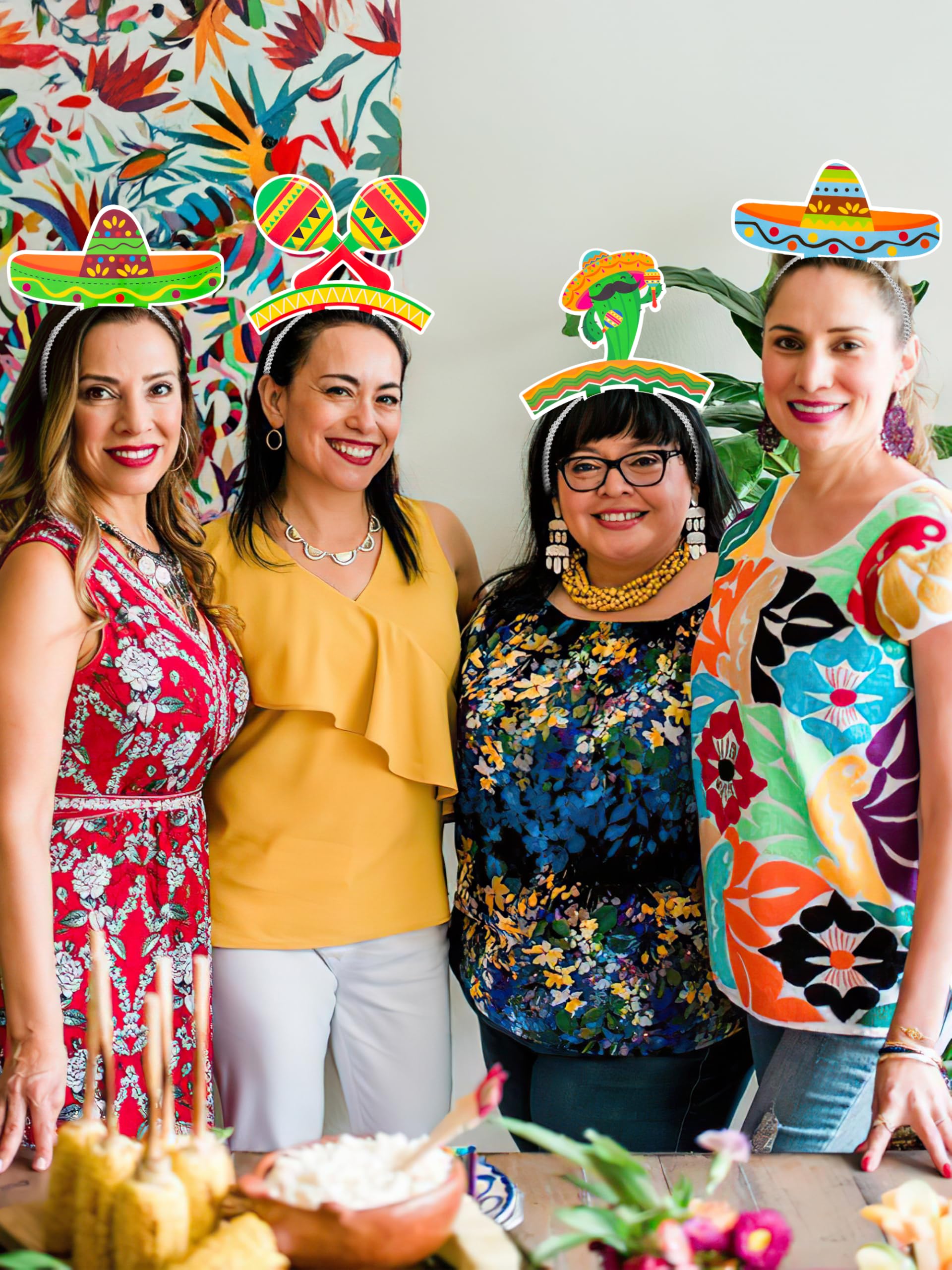 Melisheer colorful sombrero headbands ideal for fiestas and cosplay events.
