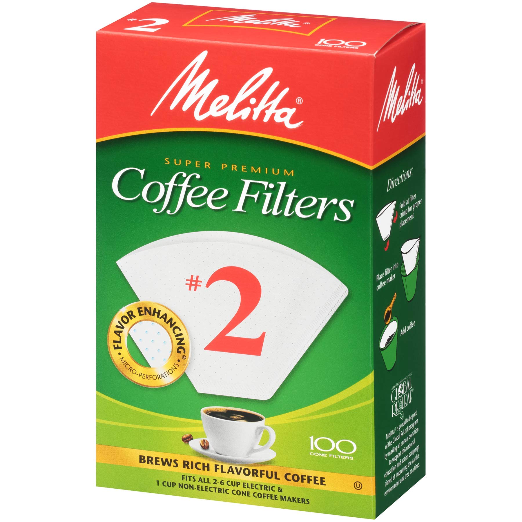 Melitta Cone Filter #2 is compostable after use for simple disposal.