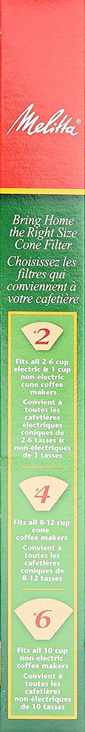 Melitta easy-use cone filters for mess-free brewing and quick setup.