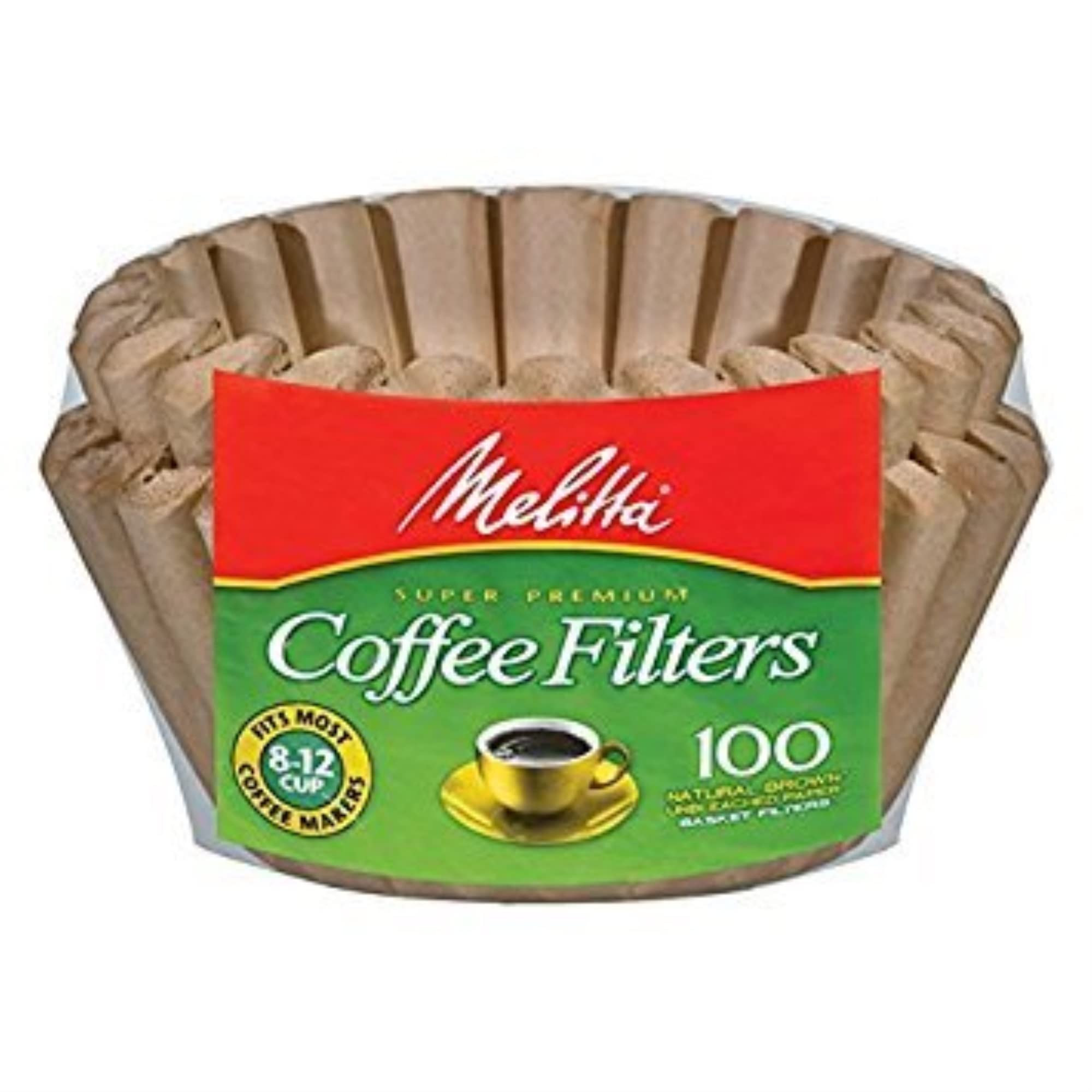 Four-pack of Melitta 100-count filters ready for daily use.