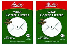 Melitta White wrap-around filter for percolator; reduces oils for a cleaner cup