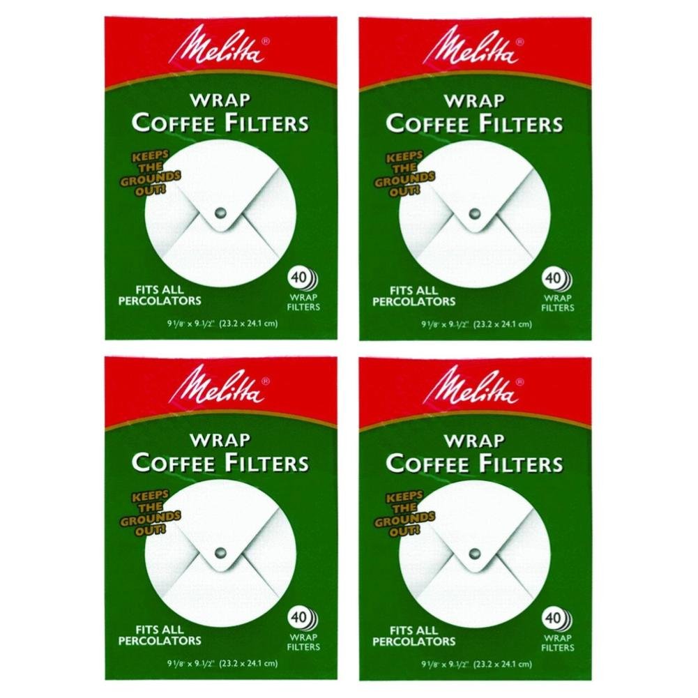 Melitta 627402 wrap-around filters shown ready for use with most percolators.