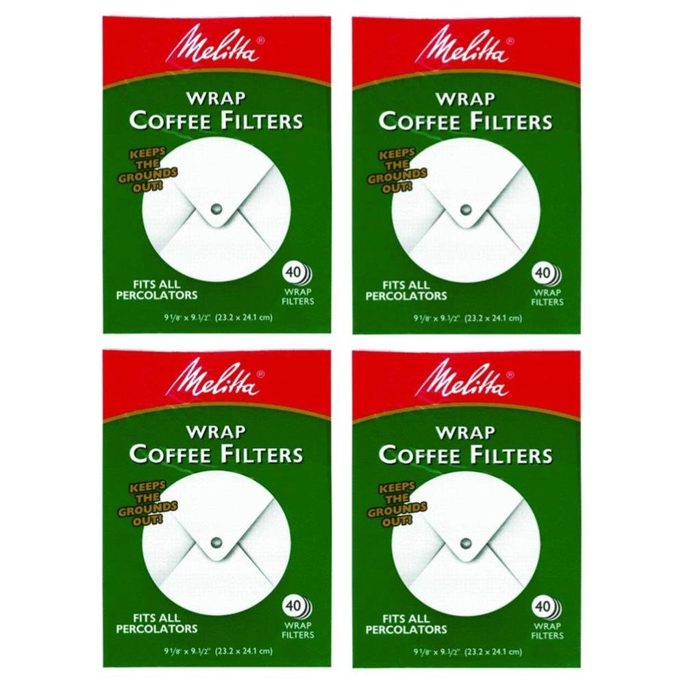Melitta 627402 wrap-around filters shown ready for use with most percolators.