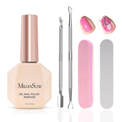 MelodySusie gel remover bottle ready for at‑home polish removal
