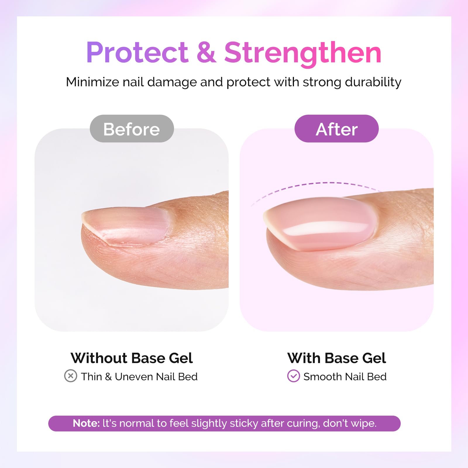 MelodySusie base coat provides a glossy finish while protecting natural nails