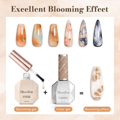 MelodySusie Clear Blooming Gel soft blush translucent texture for subtle manicures.