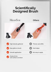 MelodySusie ergonomic brush applicator delivers smooth, streak-free coverage.