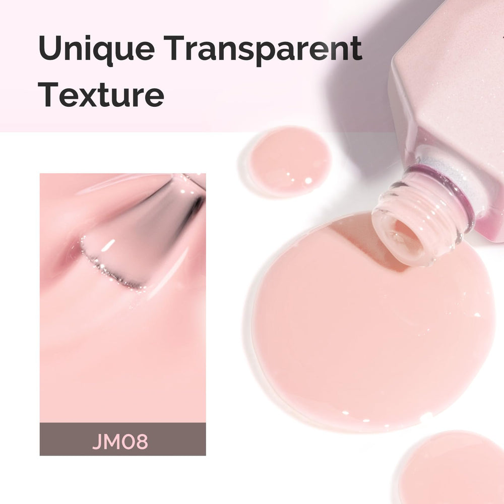 MelodySusie Jeweliver nude gel polish curing under LED light for glossy, chip-resistant finish