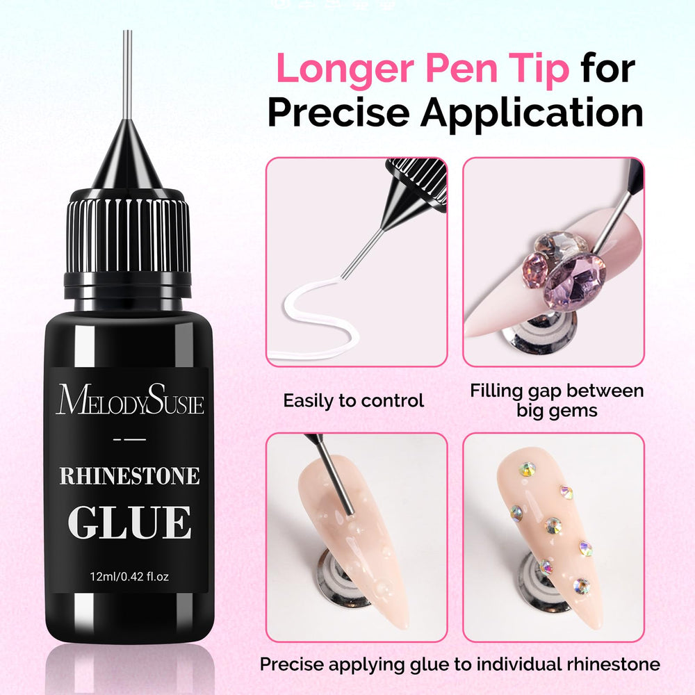 MelodySusie Rhinestone Glue pen-tip for precise nail art application.
