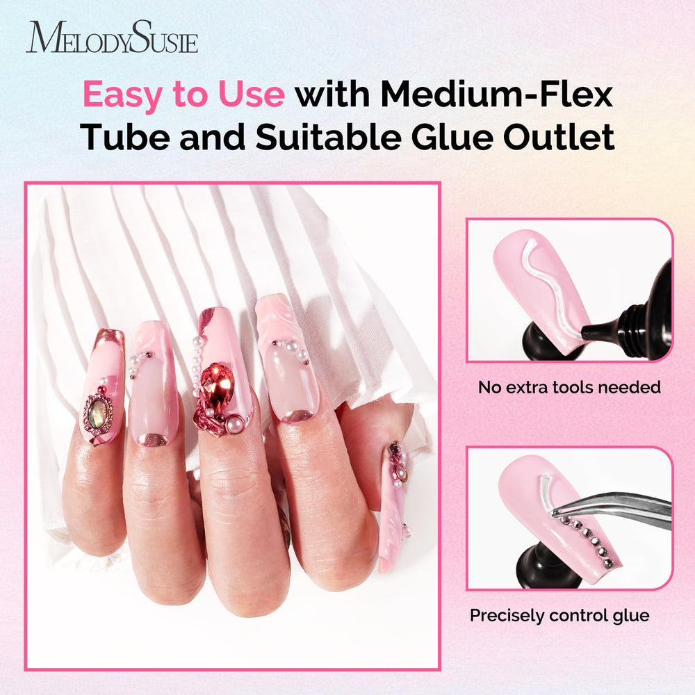 MelodySusie Rhinestone Glue curing under UV/LED light for fast set
