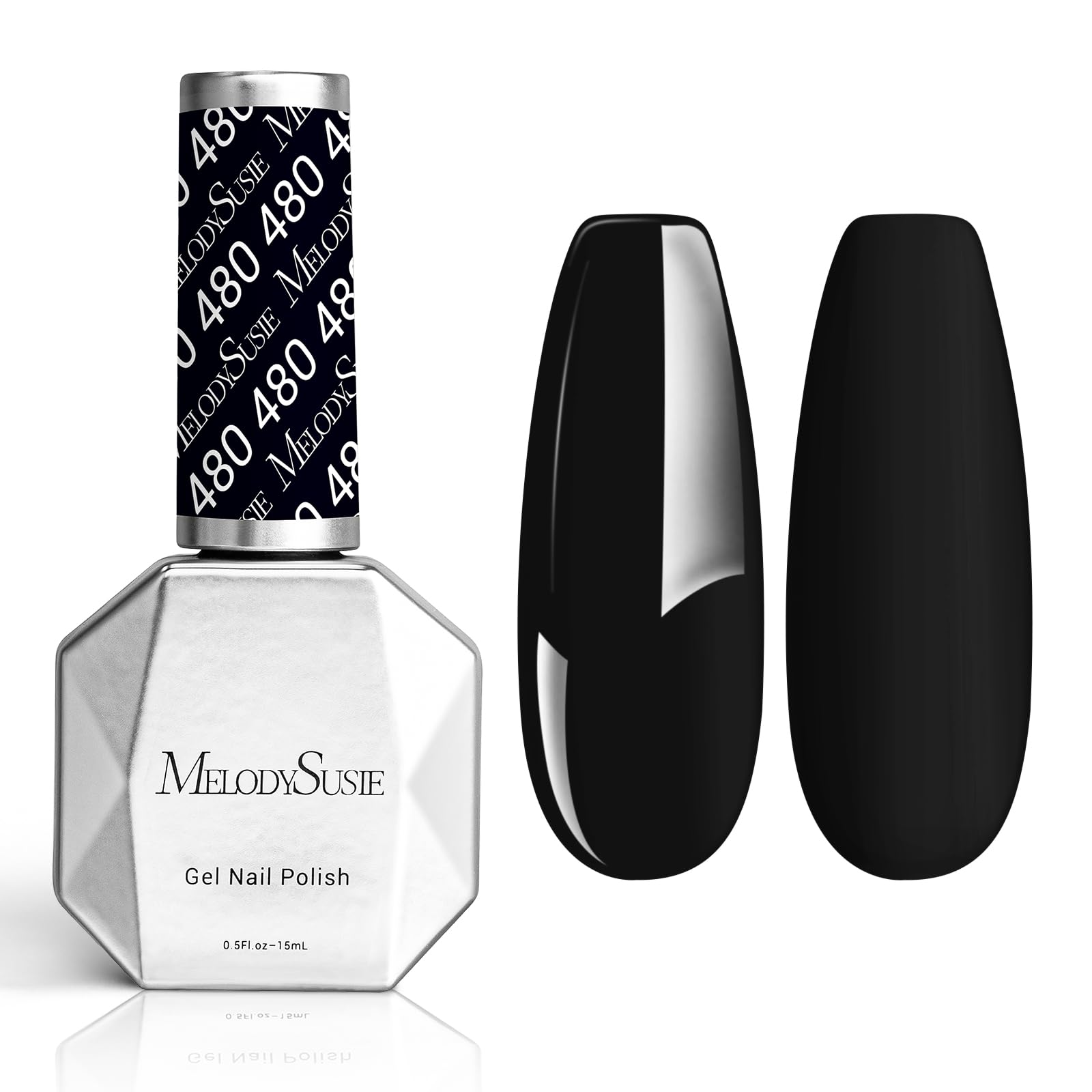MelodySusie Thick Gel Nail Polish Abyss bottle shown for at-home salon results.