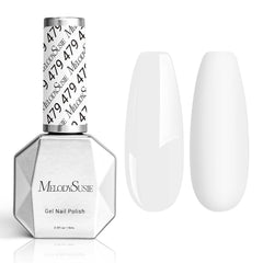 MelodySusie Thick Snow White gel polish bottle with long-lasting color.