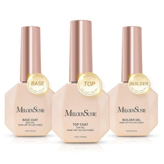 MelodySusie top coat builder gel bottle for glossy finish and durability