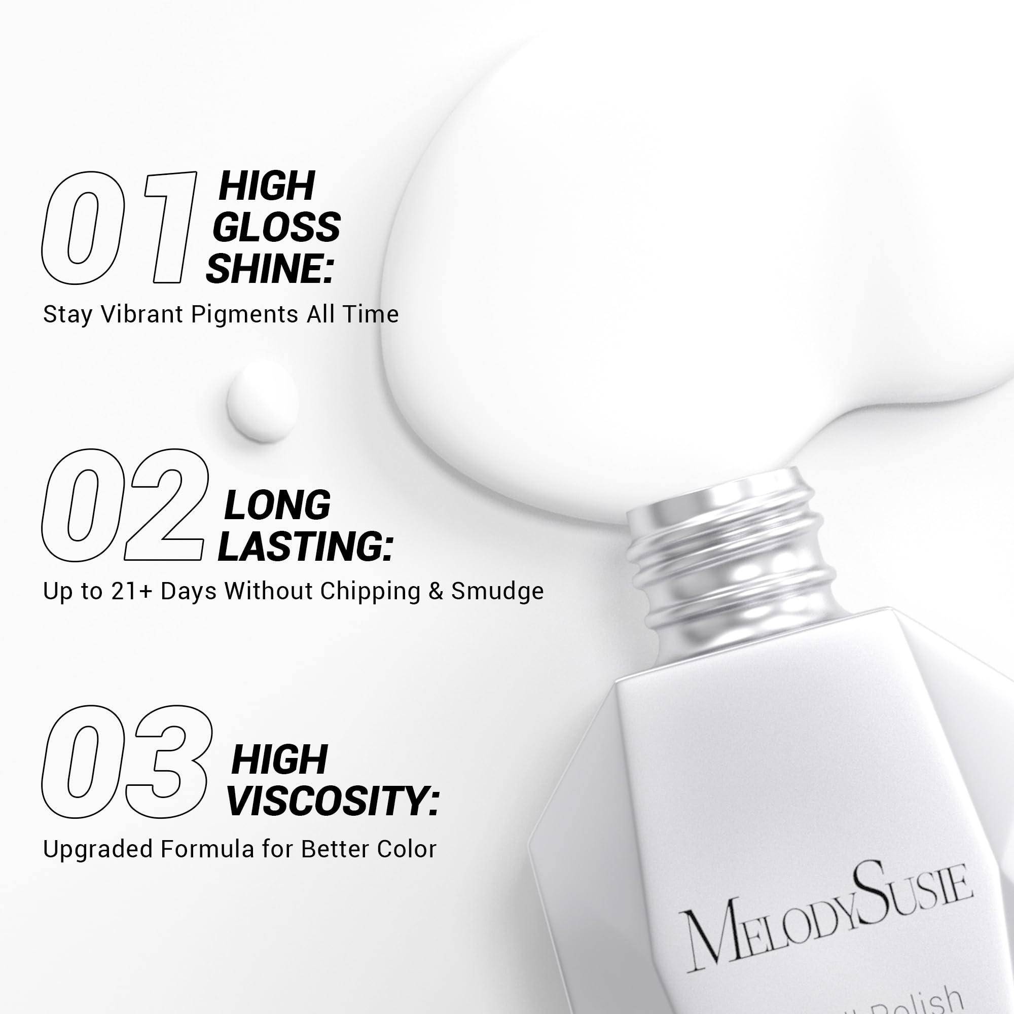 MelodySusie UV LED cure process for quick salon-like results.