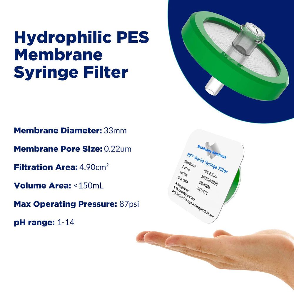 Membrane Solutions sterile PES filter pack for reliable sample processing
