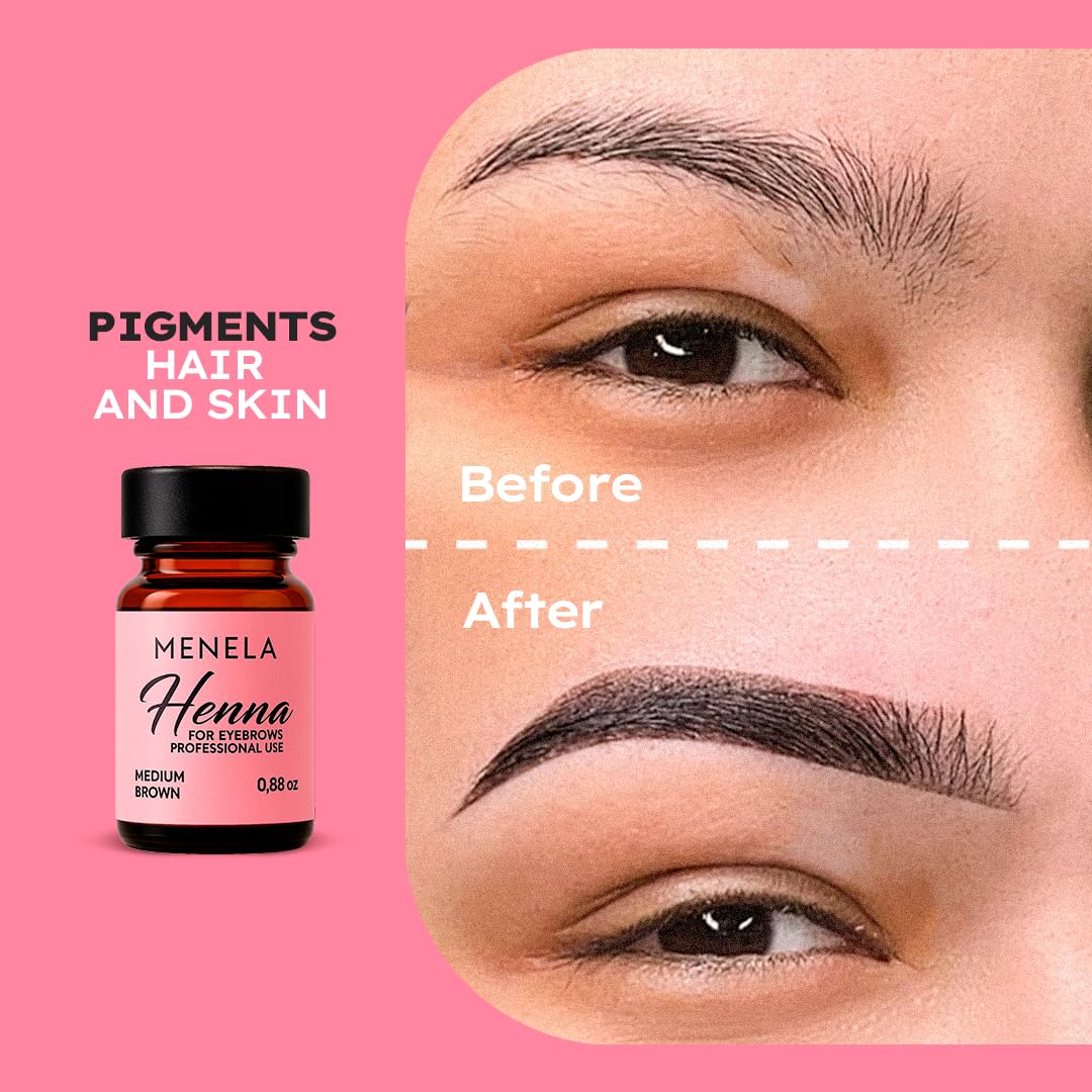 Long-lasting color from MENELA tint for durable brow definition