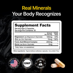 Menerals Mens Multivitamin bottle cap close-up highlighting minerals
