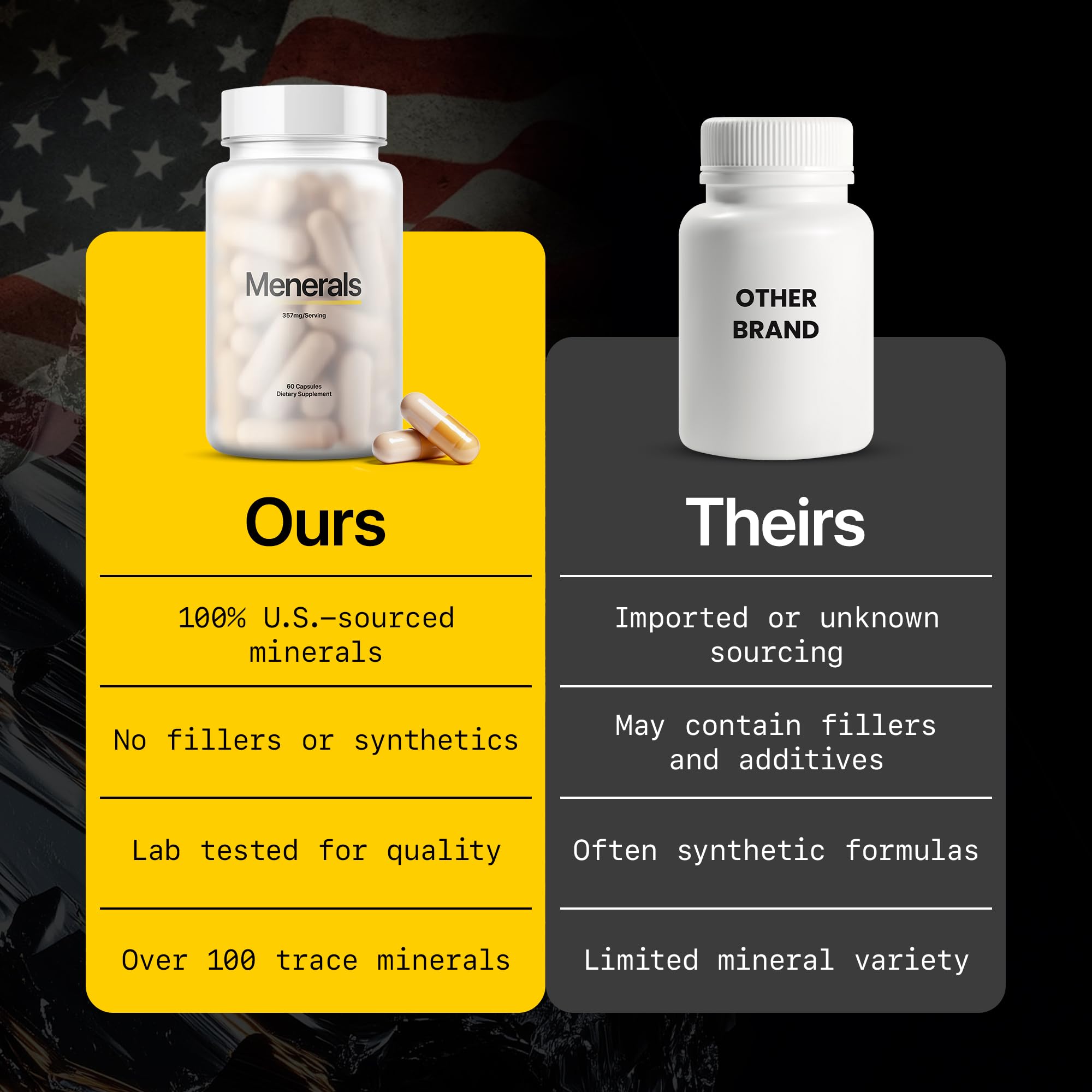 Menerals Mens Multivitamin hints at heart and joints health and vitality