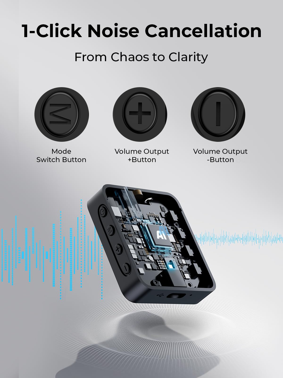 MENERESAS noise-cancellation microphone with wind muff reduces wind noise in outdoor shoots.
