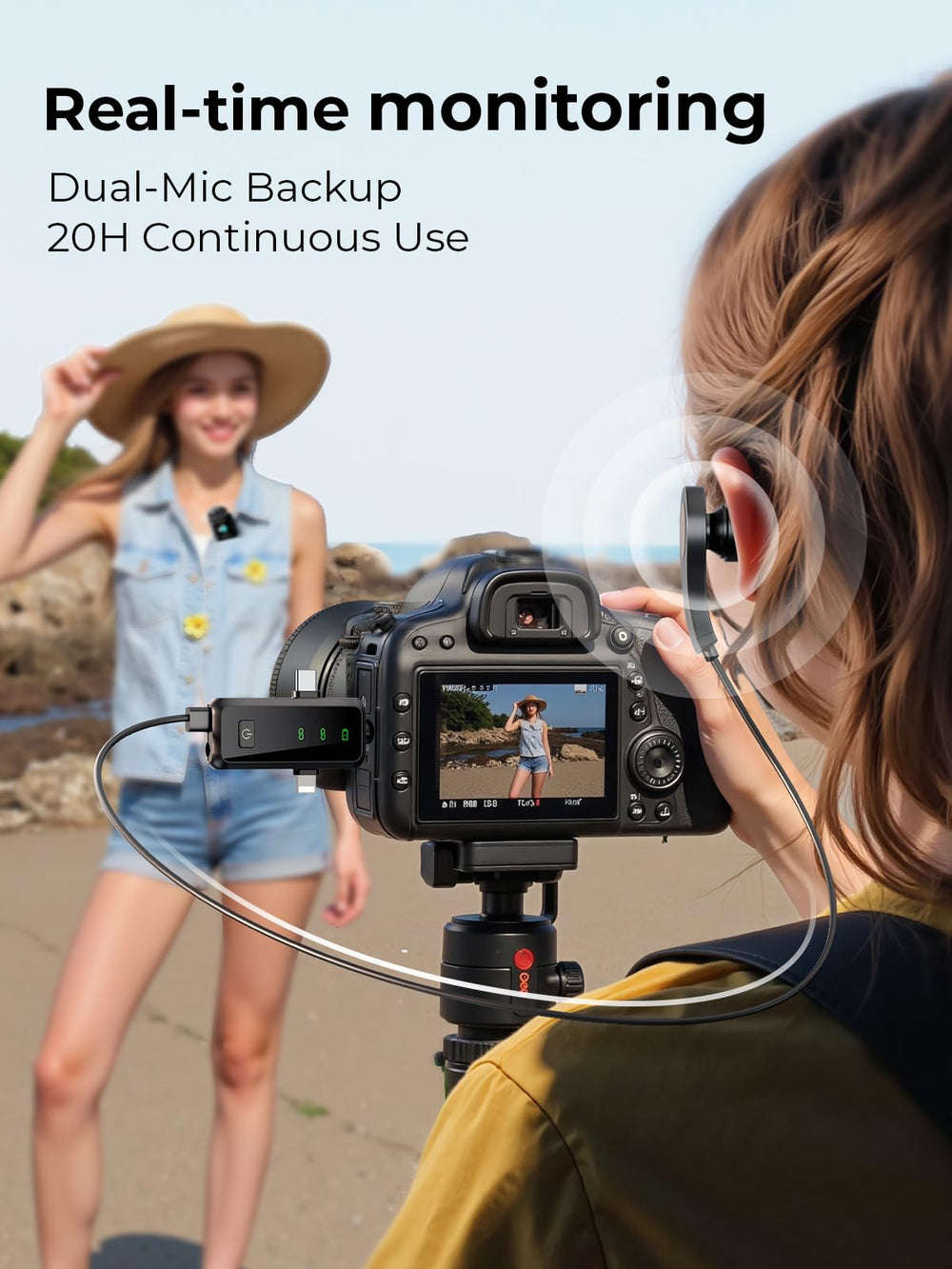 MENERESAS twin transmitters deliver up to 20 hours of recording.
